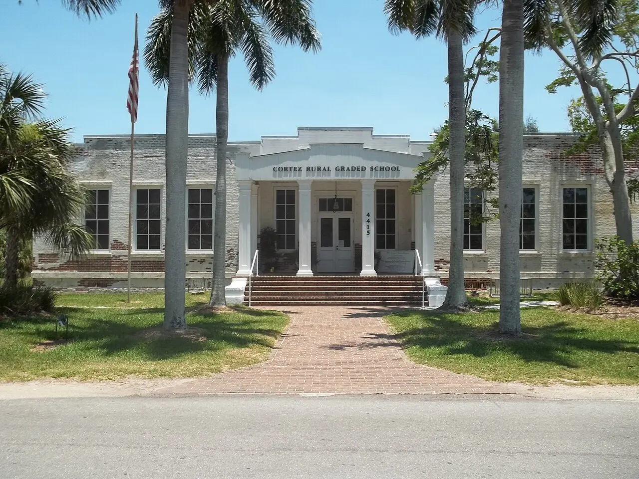 Historic 1912 schoolhouse that houses the Florida Maritime Museum in Cortez