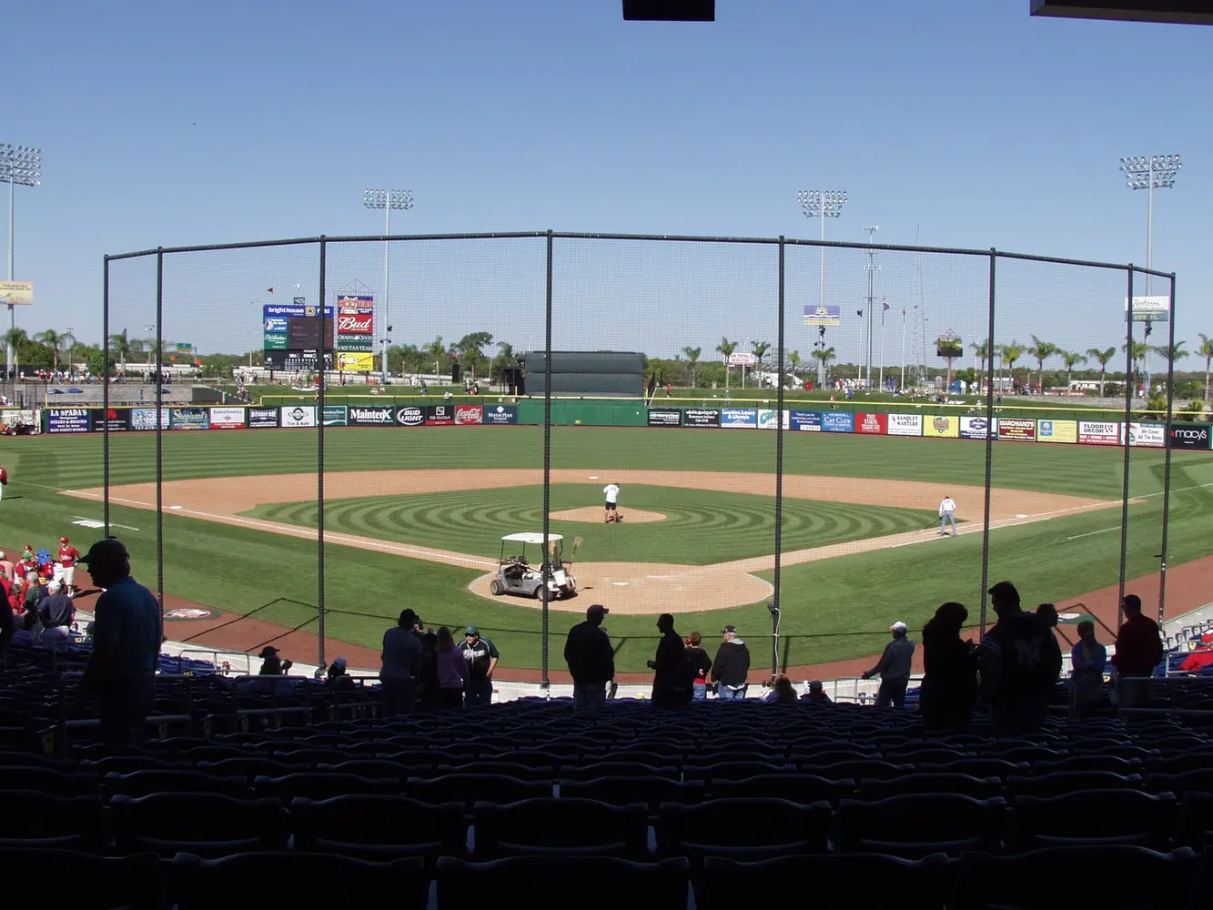 Baseball field and seating bowl at BayCare Ballpark, formerly Bright House Networks Field