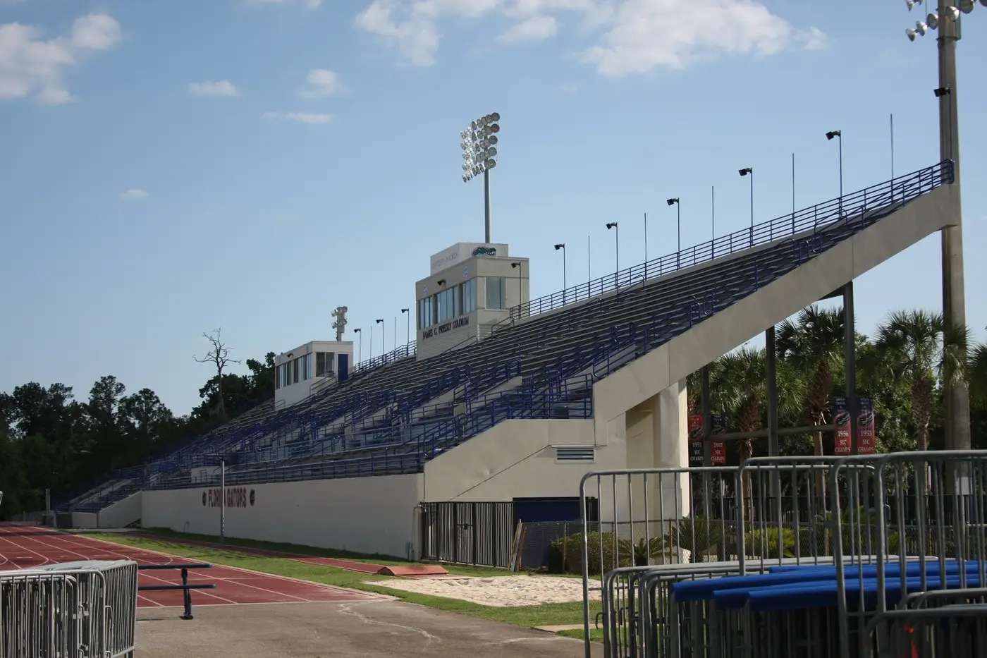 Representative Florida stadium and grass athletic field
