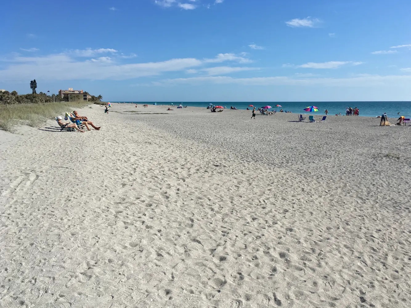 Shell-strewn sand and Gulf water at Turtle Beach on southern Siesta Key