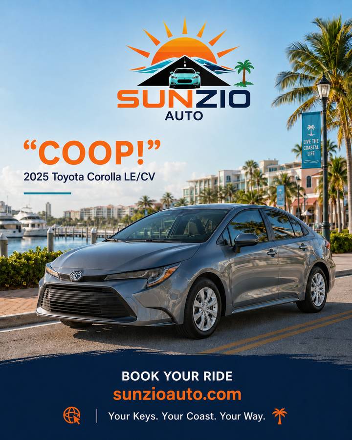 Coop!, SUNZiO's 2025 Toyota Corolla