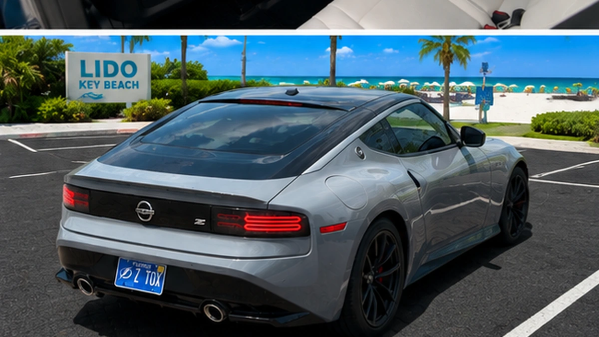 2026 Nissan Z Performance manual sports car at Lido Key Beach