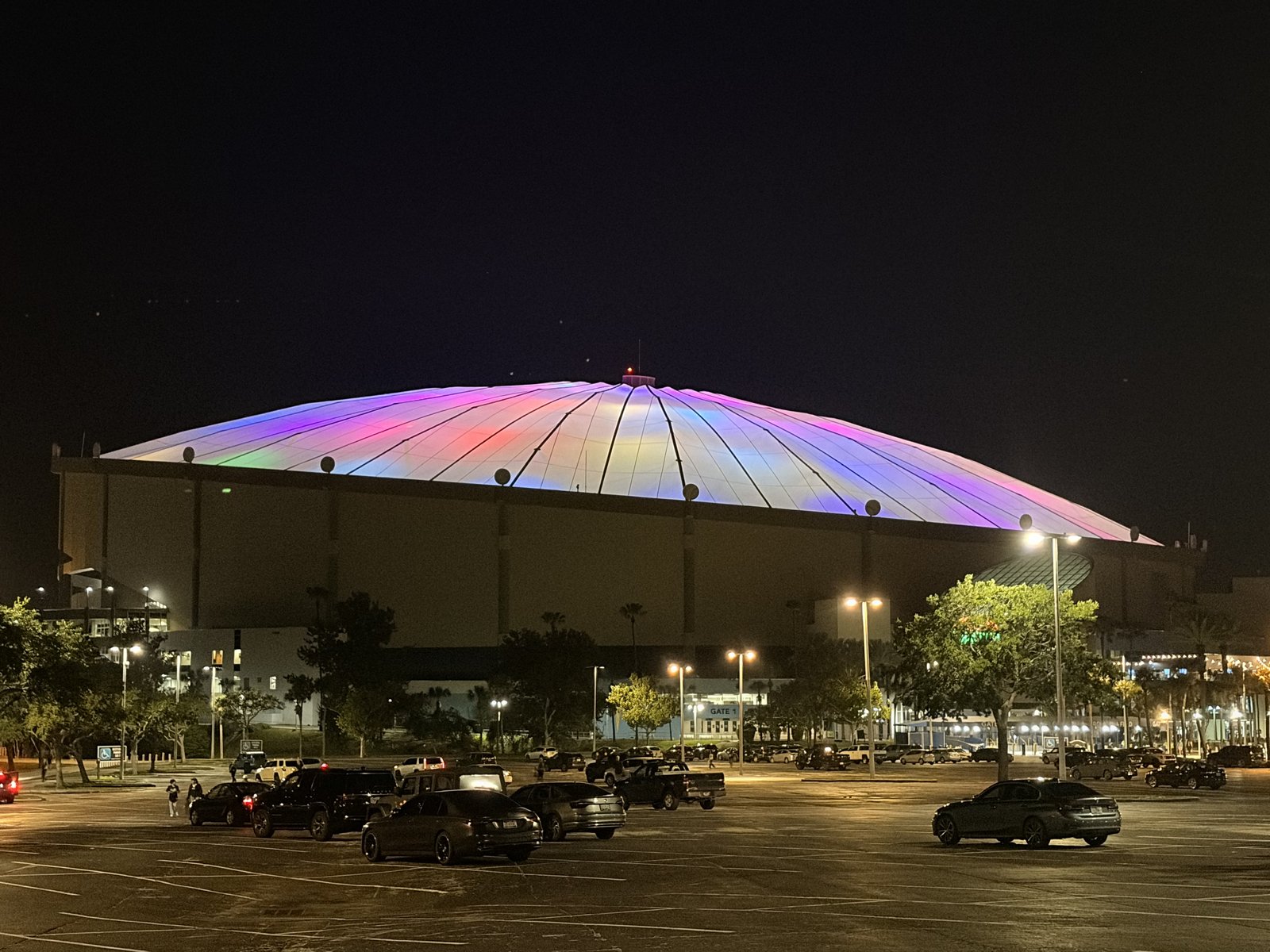 Tropicana Field at night, St. Petersburg